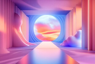 梦幻光影空间的绚丽景象