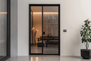 现代简约风格玻璃推拉门