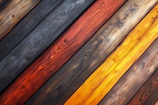 多彩木纹木板纹理特写