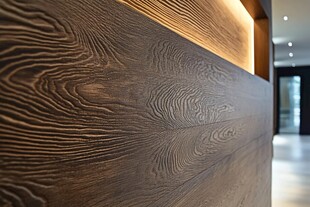 精致木纹墙面装饰细节