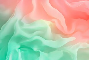 渐变色彩飘动的轻柔布料