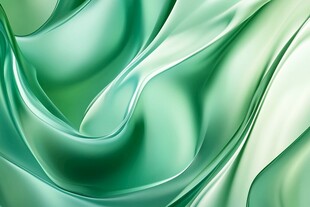 翠绿绸缎质感流动背景