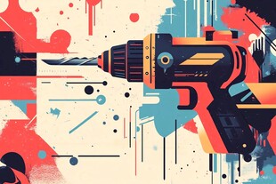 创意电动工具插画