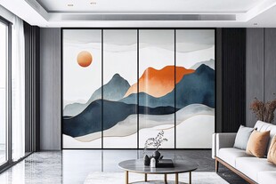 新中式山水客厅装饰画