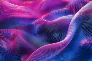 梦幻炫彩流动波纹背景图