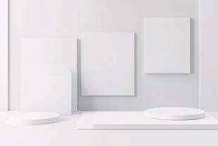 白色简约展示空间场景