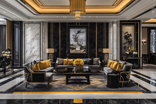 奢华大气现代客厅空间