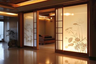 日式风格推拉门室内景致