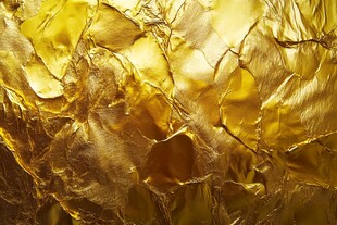 金色褶皱纹理背景图