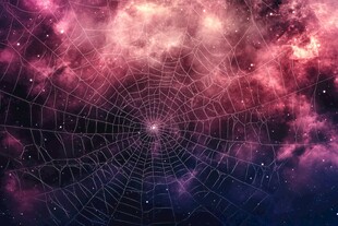梦幻星空下的神秘蜘蛛网