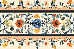 复古花卉装饰图案