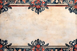 复古花纹边框背景图