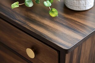 木质抽屉上的绿植小景