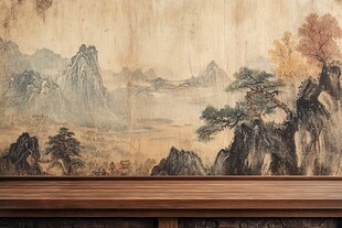 中式古典山水壁画艺术