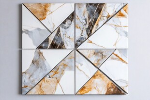 几何大理石瓷砖拼接图案