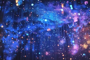 梦幻星空粒子背景特效