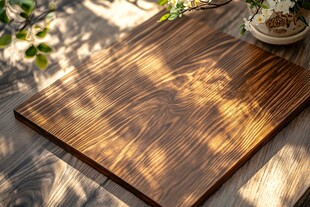 阳光洒落的木质精美面板