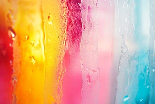 多彩水滴玻璃背景纹理图