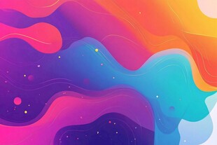 梦幻多彩流体抽象背景图