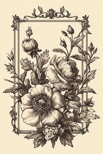 复古花卉装饰图案