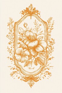 复古花卉装饰图案设计