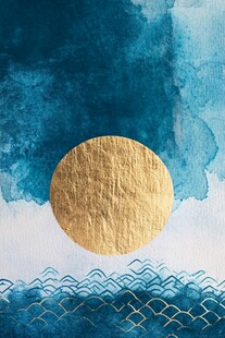 金月映海的诗意水彩画