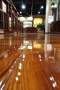 光亮实木地板室内展示