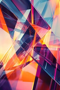 炫彩几何抽象艺术背景图