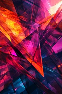炫彩几何抽象艺术背景图