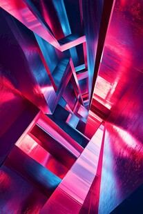 炫彩几何空间隧道