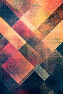 几何色块拼接复古风背景