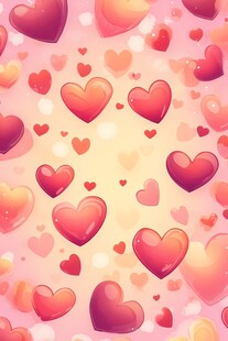 浪漫爱心背景图