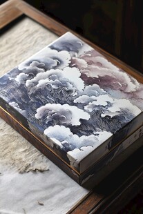 中式云纹图案精致盒子