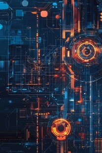 科技感电路抽象艺术画面