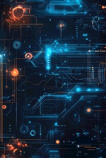 科技感电路板抽象背景图