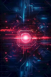 科技感炫彩电路光效背景