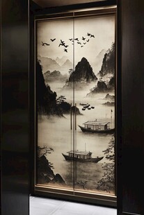 中式山水屏风 雅致意境