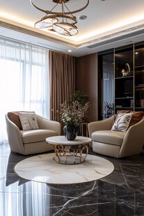 现代简约风客厅优雅场景