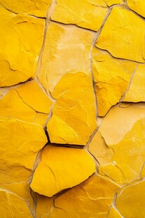黄色裂纹墙面纹理特写