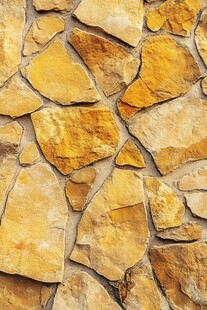 黄色石块拼接墙面纹理
