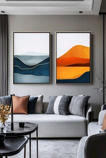 简约客厅的抽象挂画装饰