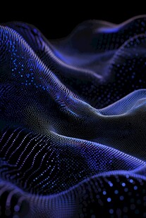 梦幻蓝紫色数据波动图景