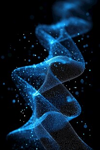 蓝色科技感流动波纹线条