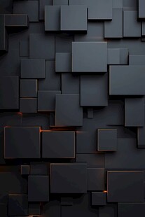 黑色立体方块背景纹理