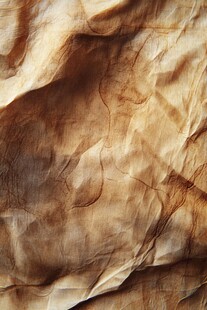 皱巴巴的棕褐色纸张纹理