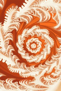橙色螺旋分形艺术图案