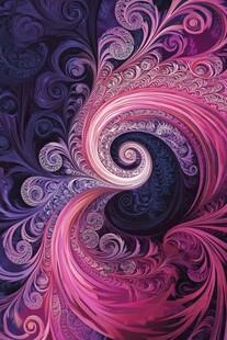 梦幻螺旋花纹抽象艺术图案