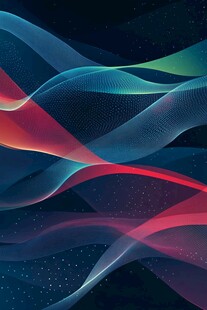 梦幻流光波浪背景图