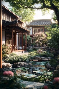 中式庭院 静谧雅致的园林景
