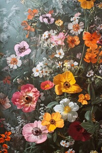缤纷花卉图